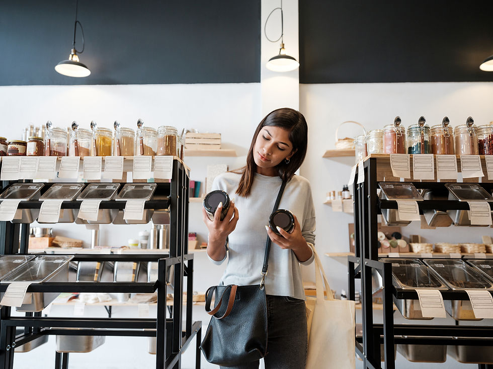 Consumer making responsible choices on sustainability